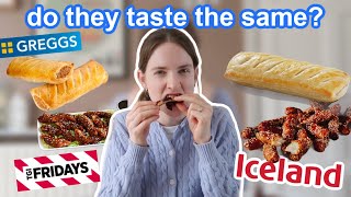 Restaurant food vs Supermarket dupe Greggs TGI Fridays vs Iceland [upl. by Ecitnirp]