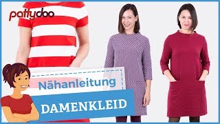 Nähanleitung ALinienKleid  Ein schnell genähtes klassisches Damenkleid [upl. by Mccreery]