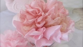 Beautiful and Easy Singed Melted Fabric Flower Tutorial [upl. by Lovering404]