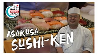 【Halal Restaurant Tokyo】ASAKUSA SUSHIKEN in Asakusa English translation hnj [upl. by Elleinad]