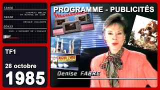 PROGRAMME  LOTO  PUBS  2001 LODYSSÉE DE LESPACE Présenté par Denise Fabre  TF1  28101985 [upl. by Carrick]