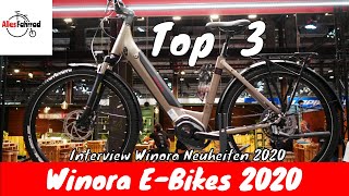 Top 3 Winora EBike Neuheiten 2020  Interview  Yamaha und Bosch Trekking 2020  Alles Fahrrad [upl. by Llehsyar]