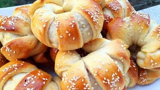 Türkische Pogaca Hörnchen Teigtaschen mit Kartoffelfüllung Börek [upl. by Howlyn]