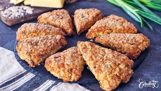 Oatmeal Savory Scones  Easy and Quick Recipe for Breakfast or Brunch [upl. by Rachaba266]