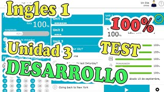 ✔ 🤩SOLUCIONARIO🤩 TEST  Unidad 3  Ingles 1  Openlingua Dexway  Plataforma de Ingles💙 [upl. by Ariak]