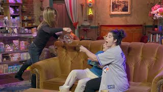 Jennifer Aniston Scares Fans at Central Perk [upl. by Raybin]