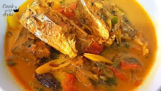 පරව් මාළු කිරට  Sri Lankan White Fish Curry  Trevally Fish Curry CookwithAshi [upl. by Kellsie]