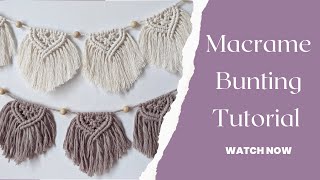 Easy macrame bunting tutorial  DIY bunting  make your own [upl. by Atiuqal]