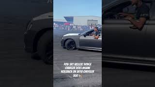 SRT Hellcat Dodge Charger does insane rollback on SRT8 Chrysler 300 😀🐈chrysler300srt8 rollback [upl. by Aihtnyc]