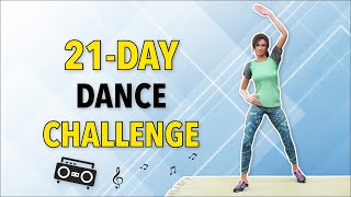 21Day Dance Challenge – Dancing Cardio Workout [upl. by Fanestil560]