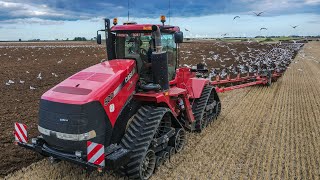 Case Quadtrac  Gregoire Besson 9 Furrow Plow [upl. by Bone]