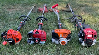 String Trimmer Comparison Echo vs Maruyama vs Stihl vs Honda [upl. by Oys72]