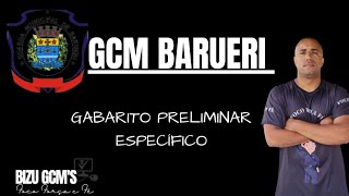 🚨 GABARITO PRELIMINAR GCM BARUERI 🚨 ESPECÍFICO 👊 [upl. by Orford565]