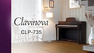 Yamaha Clavinova CLP735 Digital Piano Overview [upl. by Ynned]