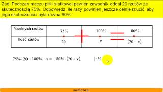 Zadanie z procentami  Zmiany procentowe  Matfiz24pl [upl. by Dugald365]