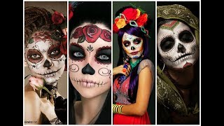 Las mejores Catrinas 1 The Best Skull Makeup Looks for Halloween 1 [upl. by Epoh639]