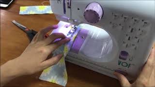 How to use household sewing machine make the skirt FHSM505 [upl. by Tnecniv]