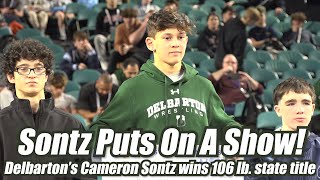 Cameron Sontz Wins 106 lb State Title  Delbarton freshman wins his first state championship [upl. by Guimar]