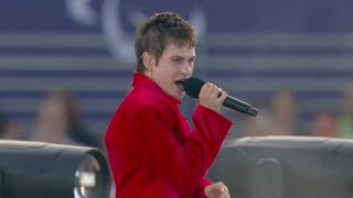 Christine and the Queens sing Non Je ne regrette rien Edith Piaf Paralympics Opening Ceremony 2024 [upl. by Einnos]