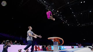 Simone Biles USA  Yurchenko Double Pike  Podium Training  2023 World Championships Antwerp [upl. by Ynatsed]