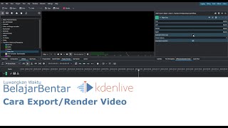 Belajar Kdenlive Cara ExportRender Video [upl. by Nilcaj703]