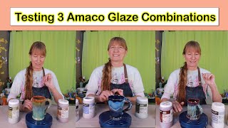 Testing 3 Amaco Glaze Combinations [upl. by Yatnuahc]