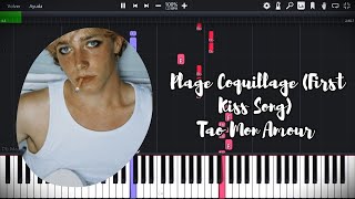 Plage Coquillage First Kiss Song  Tao Mon Amour PIANO TUTORIAL SHEET  MIDI EN LA DESCRIPCIÓN [upl. by Flip]