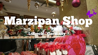 Christmas Market  Marzipan Chocolate Shop in Lubeck  Germany [upl. by Lohcin]