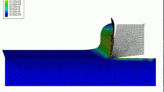 Abaqus CAE 2D Orthogonal Cutting of STEEL316L 5 PEEQ [upl. by Nirre381]