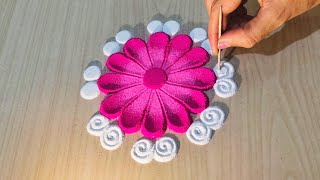 Beautiful Rangoli Designs for Diwali 🪔 Festival Rangoli Designs with Colours [upl. by Amis331]