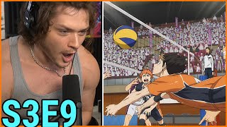 NISHINOYA DOUBLE SAVE  Haikyu Season 3 Episode 9 Reaction [upl. by Bartosch]