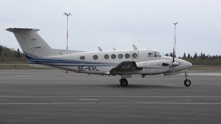 4K  Jonair Beechcraft B200 SEKVL at TamperePirkkala [upl. by Partan]