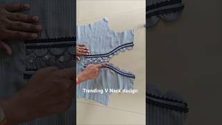 Trending V shape neck design cutting and stitching vshapeneckdesign shorts shortfeed trending [upl. by Prasad]