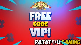 FREE VIP CODE RISE OF KINGDOMS [upl. by Bigg]