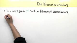 Personenbeschreibung verfassen  Deutsch  Texte schreiben [upl. by Gabriell]