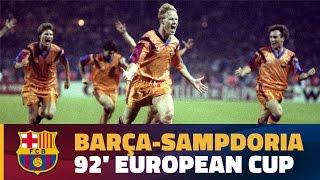 💥🏆 FIRST CHAMPIONS LEAGUE Barça 10 Sampdoria  EXTENDED HIGHLIGHTS [upl. by Mode]