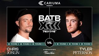 BATB 13 Chris Joslin Vs Tyler Peterson  Round 3 Battle At The Berrics Presented By Cariuma [upl. by Durwyn671]