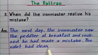 When did the ironmaster realise his mistake  The Rattrap  Class 12 English  Chapter 4  NCERT [upl. by Tare]