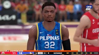 NBA 2K24 Live Simulation Gilas Pilipinas vs Georgia  FIBA Olympic Qualifying Tournament 2024 [upl. by Enwad]