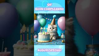 AUGURI SPECIALI BUON COMPLEANNO Teneri e divertenti cuccioli auguri gif compleanno cuccioli [upl. by Aissac]