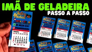 COMO FAZER IMÃ DE GELADEIRA 2022  MOLDE GRÁTIS  Imã com calendário passo a passo [upl. by Aruat]