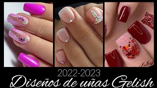 DISEÑOS DE UÑAS GELISH uñas2022 uñasdecoradas uñas diseñosdeuñas desingnails tendenciaenuñas [upl. by Ahsilif]