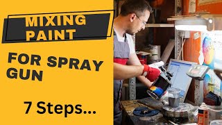 How To Mix Paint For Spray Gun 7 Crucial Steps [upl. by Ateekahs]