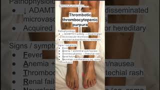 Thrombotic thrombocytopenic purpura TTP [upl. by Bebe]