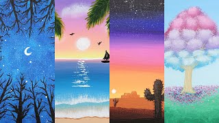 50 Easy Acrylic Painting Ideas for Beginners  2022 Mega Compilation [upl. by Eirbua989]