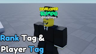 How to add Rank Tags and Name tags IN ROBLOX Studio [upl. by Shirline]