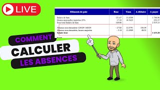 Calculer les Absences sur le Bulletin de Paie [upl. by Noterb578]