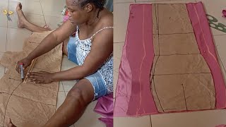 STEP BY STEP METHOD TO DRAFT A PENCIL SKIRT WITH HIP CONTOURSEWINGTUTORALSSEWINGVLOG [upl. by Atikihs]