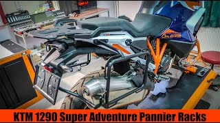 KTM 1290 Super Adventure RS Pannier Racks Installation [upl. by Giralda]