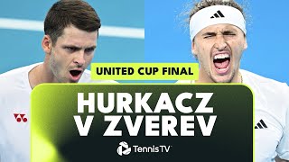 THRILLING Hubert Hurkacz vs Alexander Zverev Highlights  United Cup Final 2024 [upl. by Arhez]